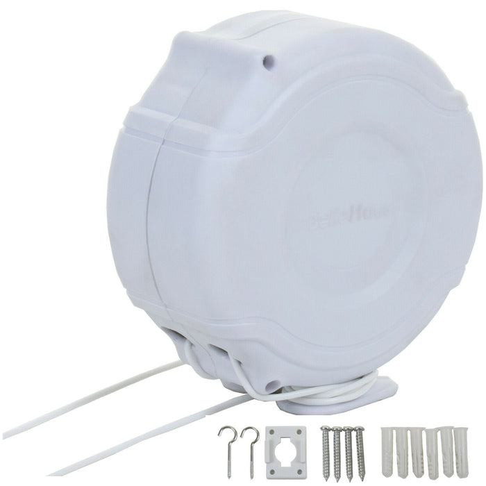 26M Retractable Double Reel Wall Mounted Washing Line