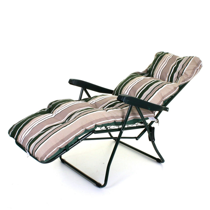 Relaxer Chair & Cushion Green Strip