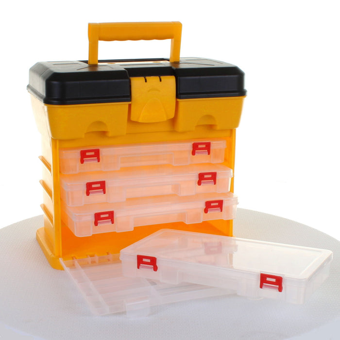 4 Stage Plastic Toolbox Organiser 52 Compartment (AKA DEE)