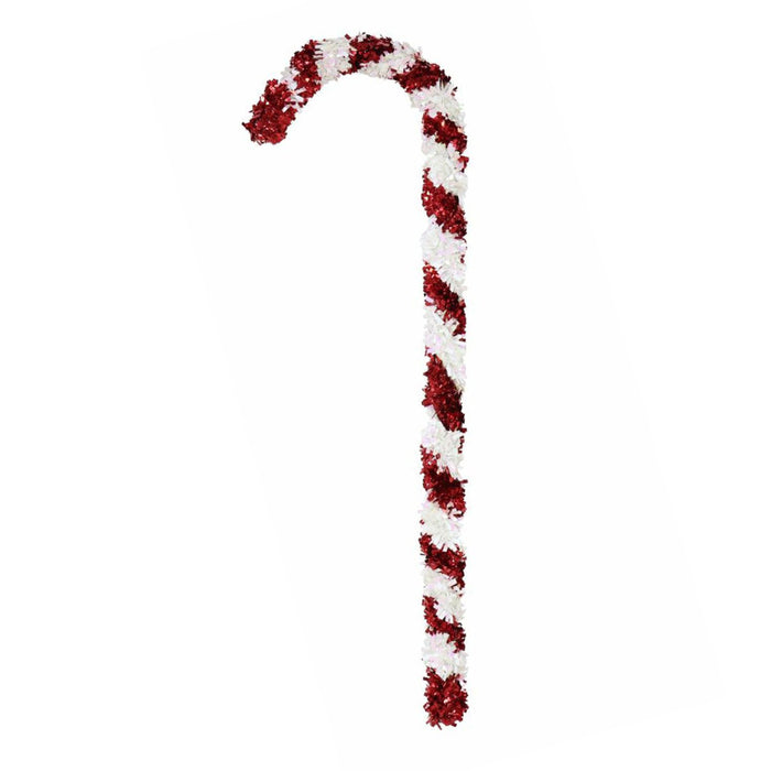 Giant Tinsel Candy Cane 120cm